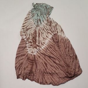 Tiare Hawaii Hilo Maxi Dress Skirt in Island Palm Brown Tie Dye O/S